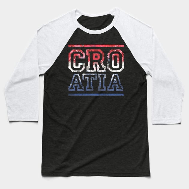 Croatia World Cup Soccer Baseball T-Shirt by Issho Ni